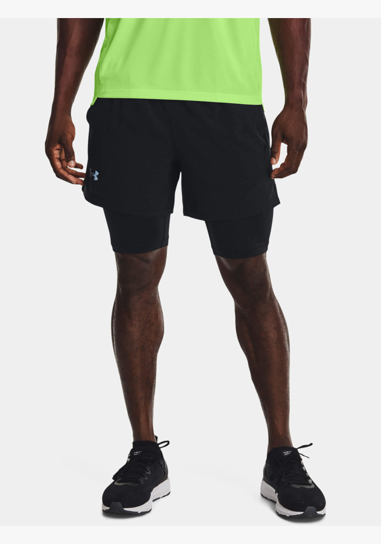 Kraťasy Under Armour UA LAUNCH 5'' 2-IN-1 SHORT Black