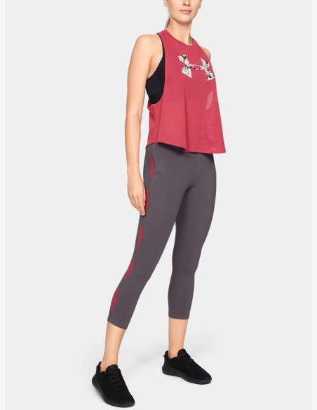 Under Armour FAVORITE MESH CROP Ash Taupe Leggings
