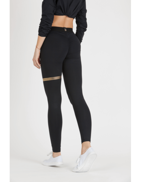 GoldBee BeStripe Black&Gold Leggings