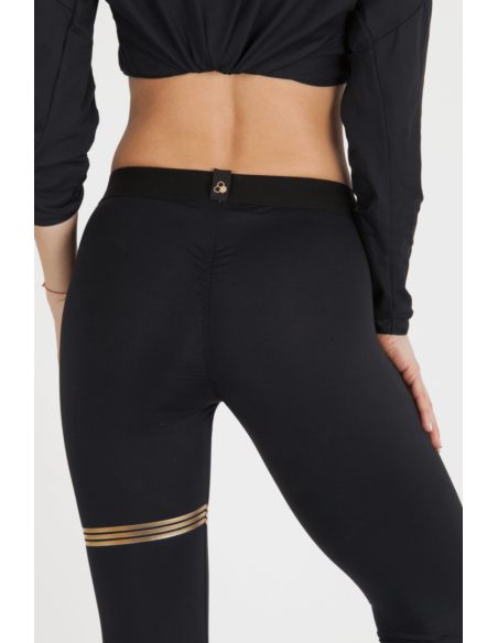 GoldBee BeStripe Black&Gold Leggings