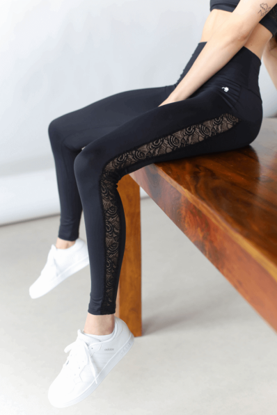 Legíny GoldBee Čipka Line Black