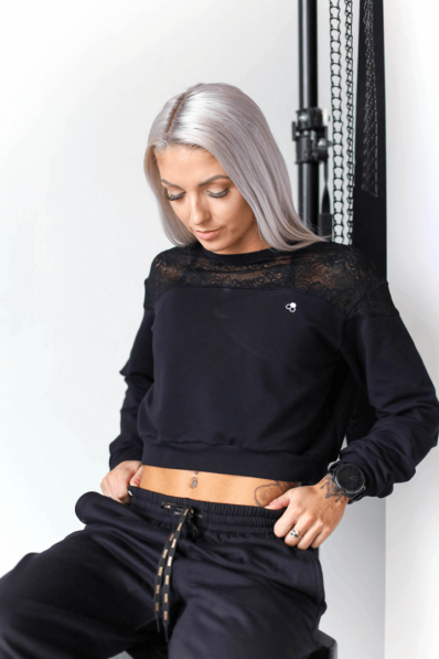 Sweatshirt GoldBee Lace Black