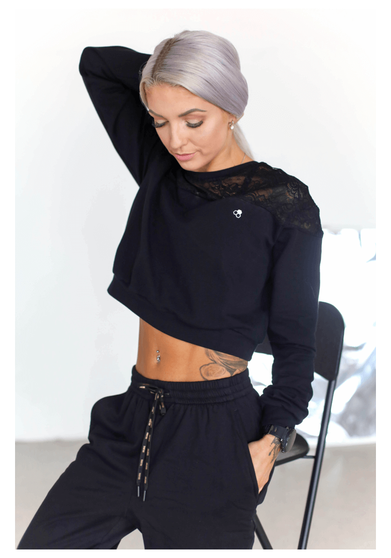 Sweatshirt GoldBee Lace Black
