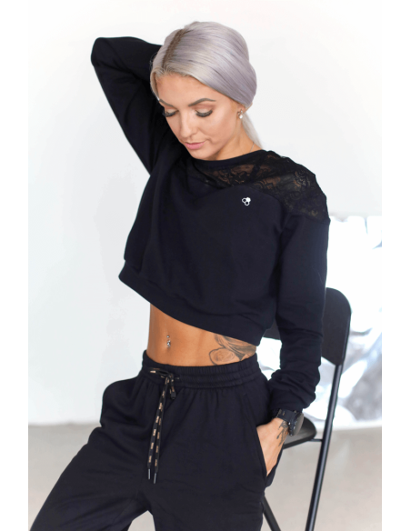 Sweatshirt GoldBee Lace Black