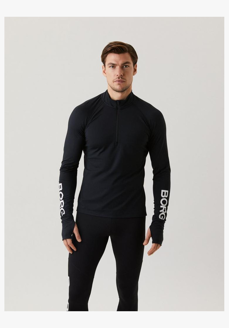 Mikina Björn Borg Midlayer Half Zip čierna