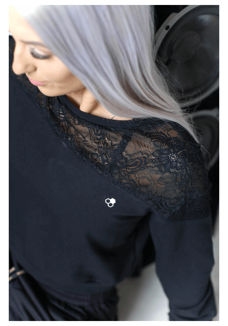 Sweatshirt GoldBee Lace Black