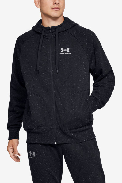 Mikina Under Armour UA SPECKLED FLEECE FZ HOODIE Black