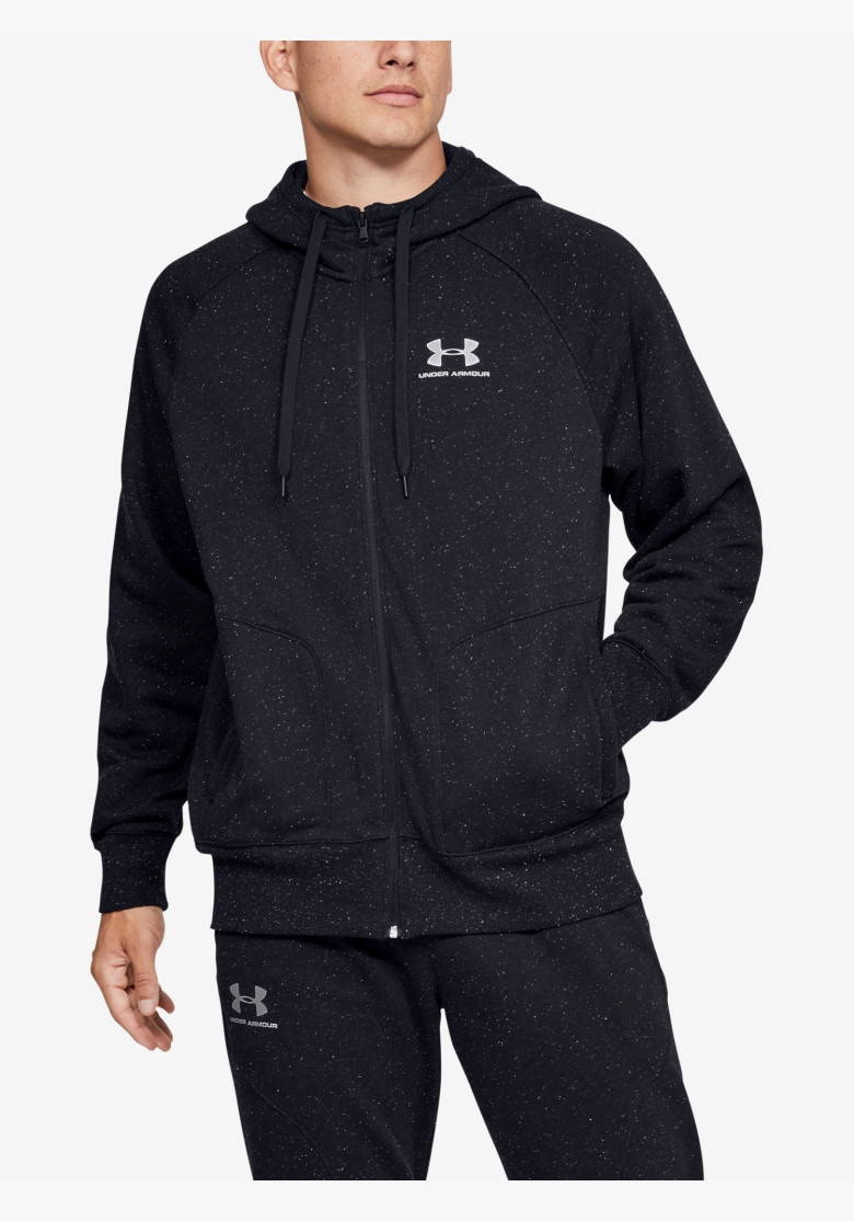 Mikina Under Armour UA SPECKLED FLEECE FZ HOODIE Black