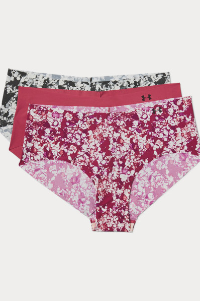 Nohavičky Under Armour PS Hipster 3Pack Print Aubergine