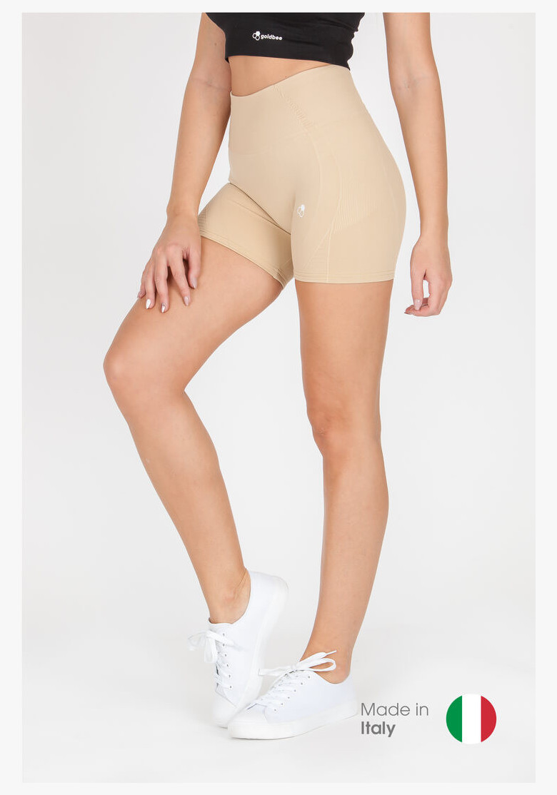 GoldBee BeSeamless Cappuccino Mini Shorts
