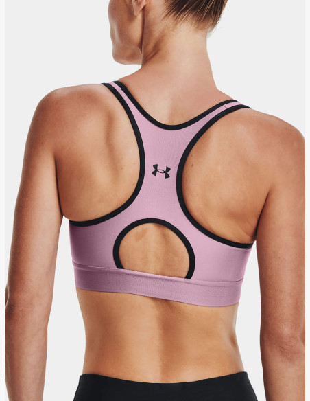 Under Armour Armour Mid Keyhole Bra Graphic Pink