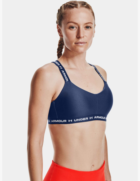 Under Armour Crossback Low Indigo Bra