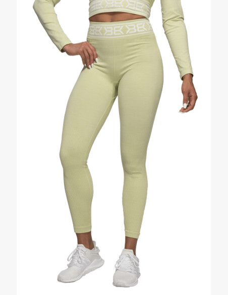 Rib Seamless Leggings Greenish Melange - Better Bodies