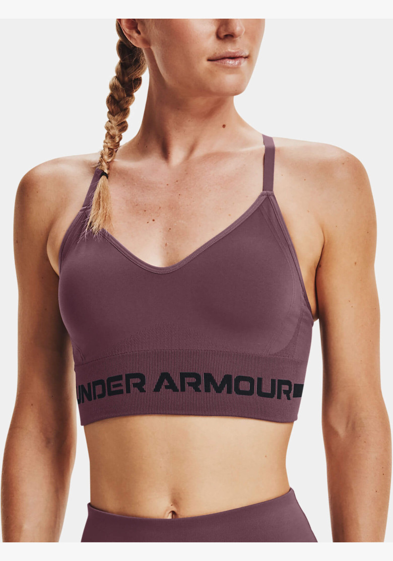 Podprsenka Under Armour Seamless Low Long Bra Ash Plum