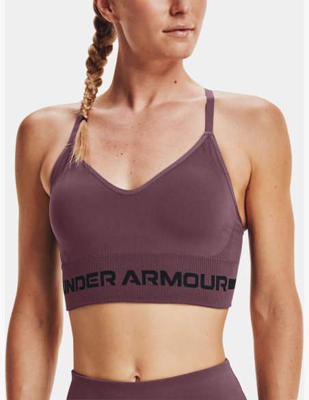 Under Armour Seamless Low Long Bra Ash Plum