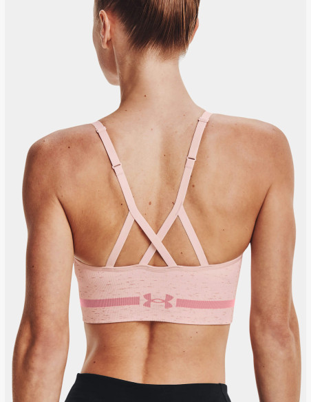 Under Armour UA Seamless Low Long Htr Bra Pink