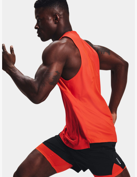 Under Armour Iso-Chill Run 200 Singlet Dark Orange Tank Top