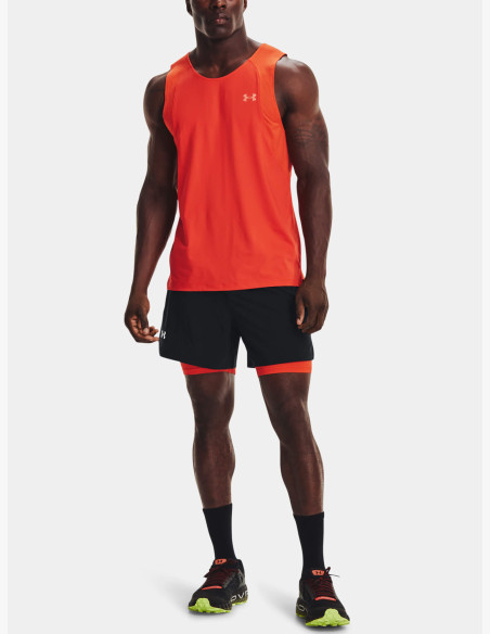 Under Armour Iso-Chill Run 200 Singlet Dark Orange Tank Top