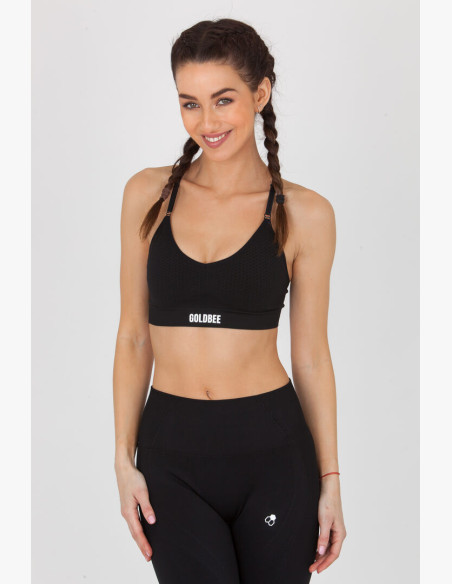 GoldBee BeSport Black Bra