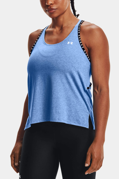 Under Armour Knockout Mesh Back Blue Tank Top