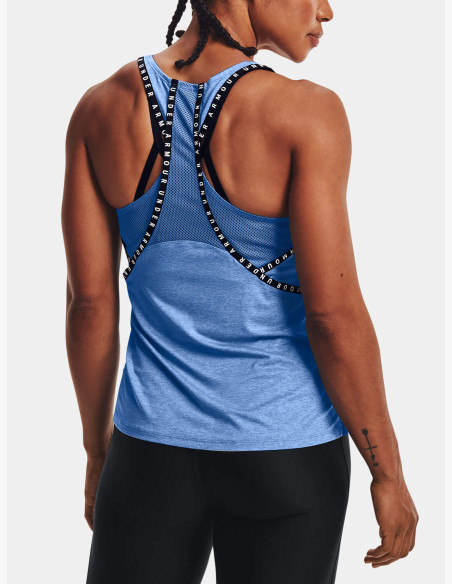 Under Armour Knockout Mesh Back Blue Tank Top