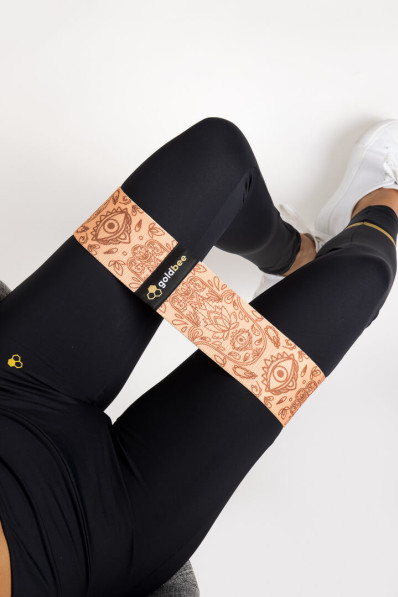 Posilňovacia guma GoldBee BeBooty Mandala Brown