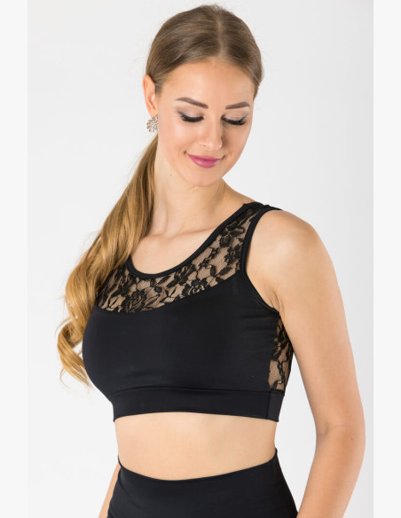 Top GoldBee Anastasiia Lace Black