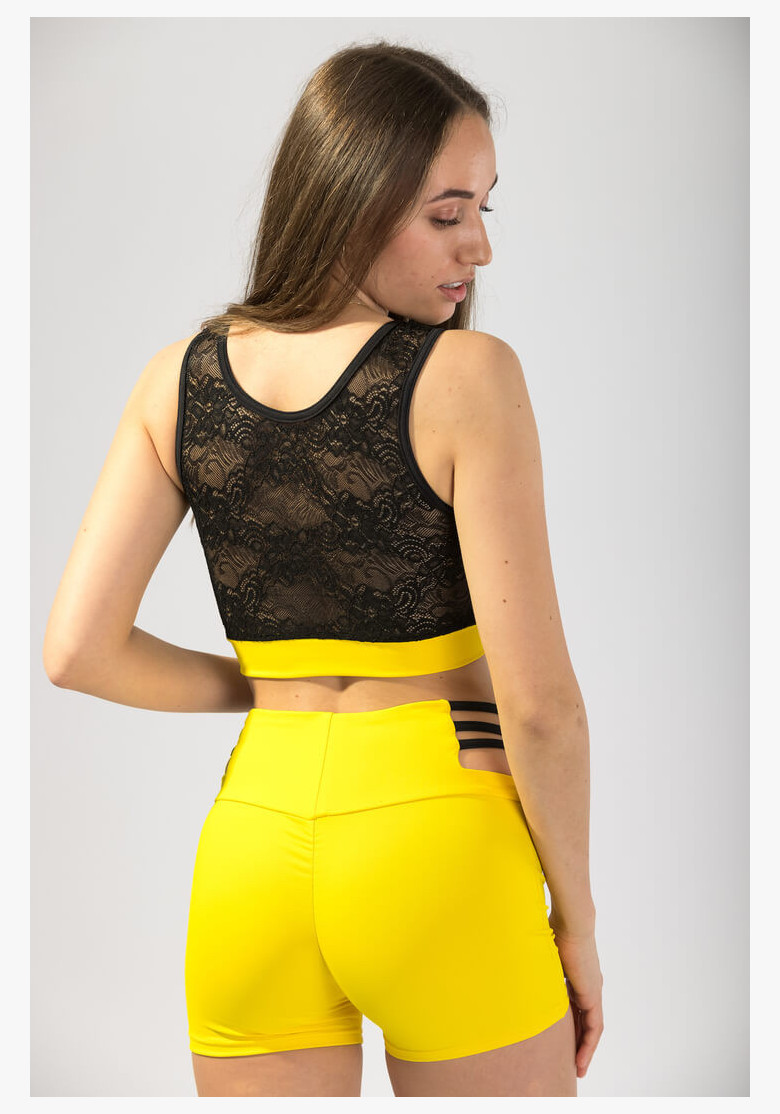 Top GoldBee Anastasiia Lace Yellow