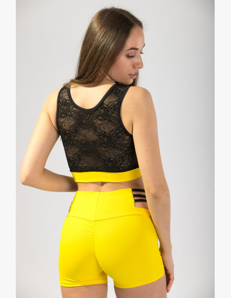 Top GoldBee Anastasiia Lace Yellow