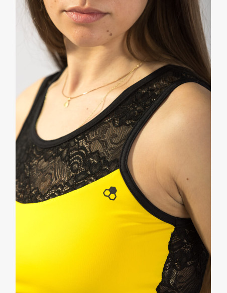 Top GoldBee Anastasiia Lace Yellow