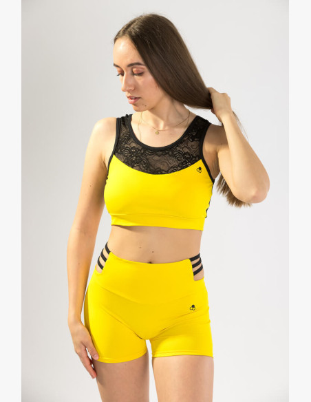 Top GoldBee Anastasiia Lace Yellow