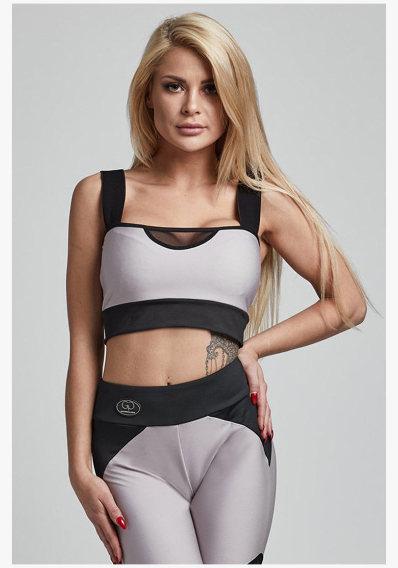 TOP PRETTY GREY BEIGE - Gym Provocateur