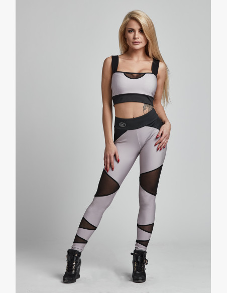 TOP PRETTY GREY BEIGE - Gym Provocateur