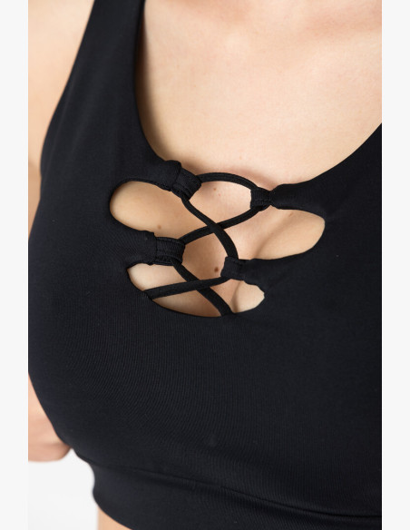 Top GoldBee Anastasiia String Black