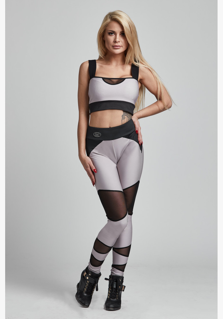 TOP PRETTY GREY BEIGE - Gym Provocateur