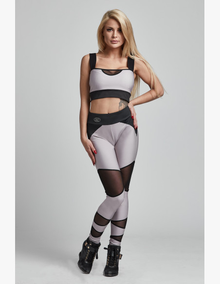 TOP PRETTY GREY BEIGE - Gym Provocateur