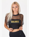 This mesh t-shirt was created with the idea of enveloping but not quite.