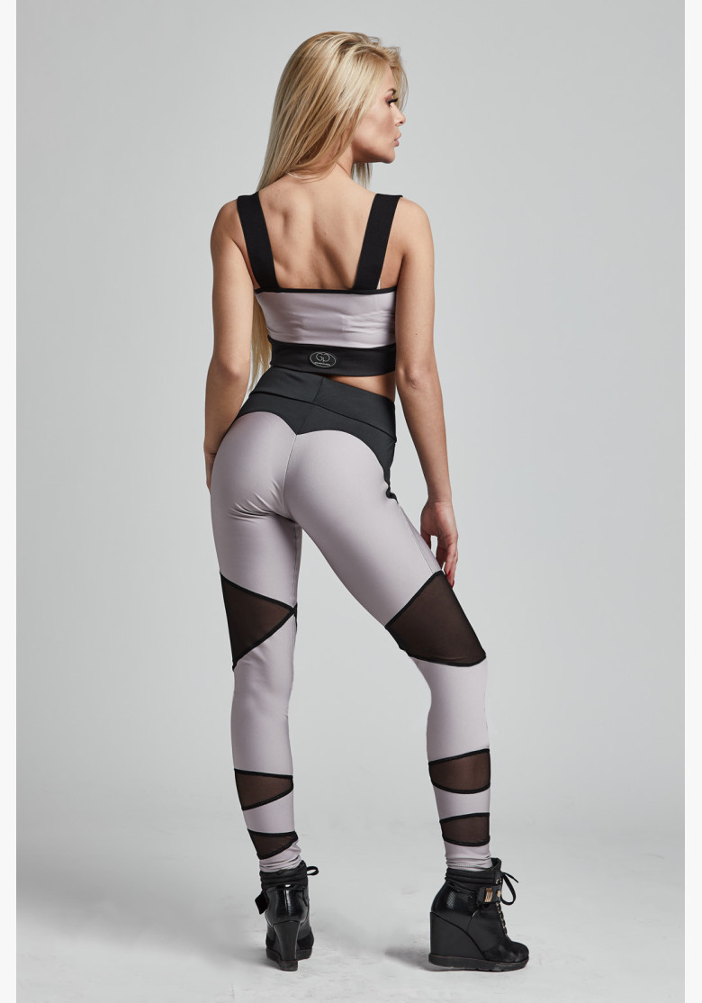 TOP PRETTY GREY BEIGE - Gym Provocateur