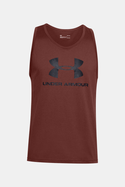 Tielko Under Armour UA SPORTSTYLE LOGO TANK Cinna Red