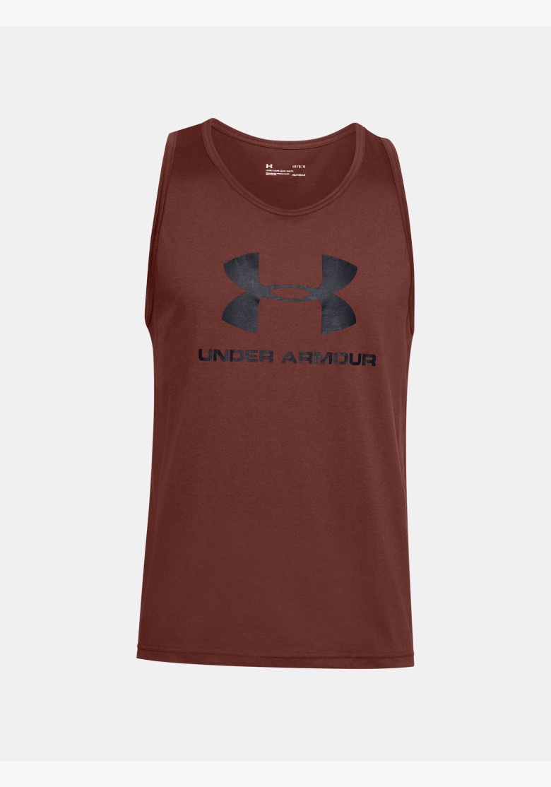 Tielko Under Armour UA SPORTSTYLE LOGO TANK Cinna Red