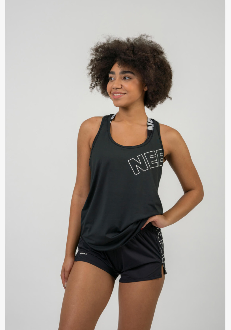 NEBBIA FIT Activewear tielko “Racer back” čierna