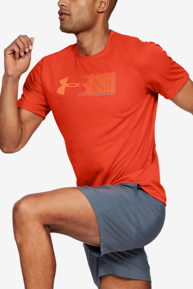 Tričko Under Armour M Run Graphic Escape Tee Ultra Orange