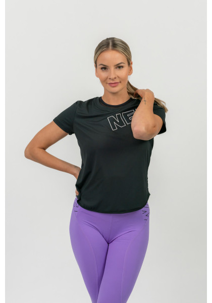 NEBBIA FIT Activewear funkčné tričko s krátkym rukávom čierna