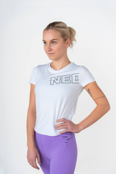 NEBBIA FIT Activewear functional short sleeve T-shirt white