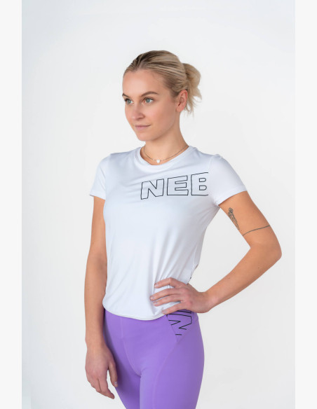 NEBBIA FIT Activewear functional short sleeve T-shirt white