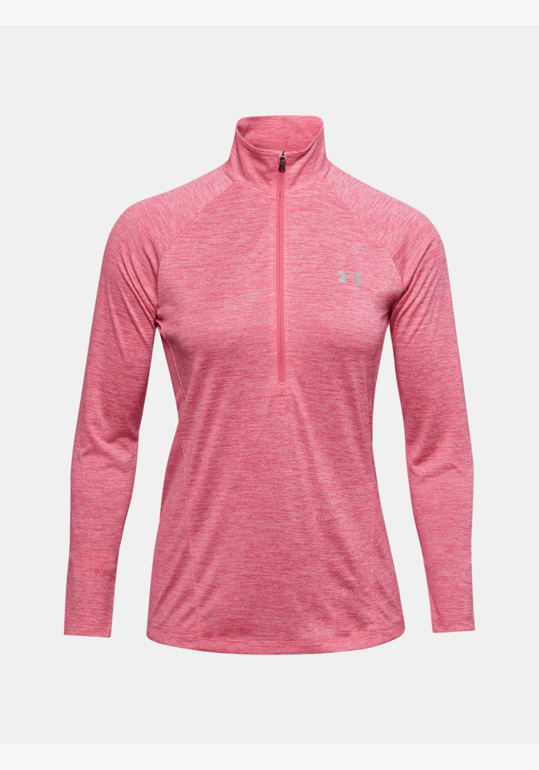 Tričko Under Armour Tech 1/2 Zip Twist Pink