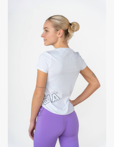 NEBBIA FIT Activewear functional short sleeve T-shirt white