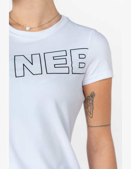 NEBBIA FIT Activewear functional short sleeve T-shirt white