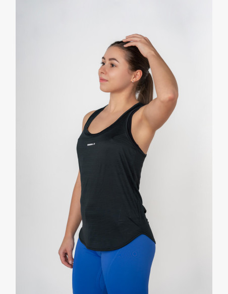 NEBBIA FIT Activewear Tank top "Airy" with reflective logo black