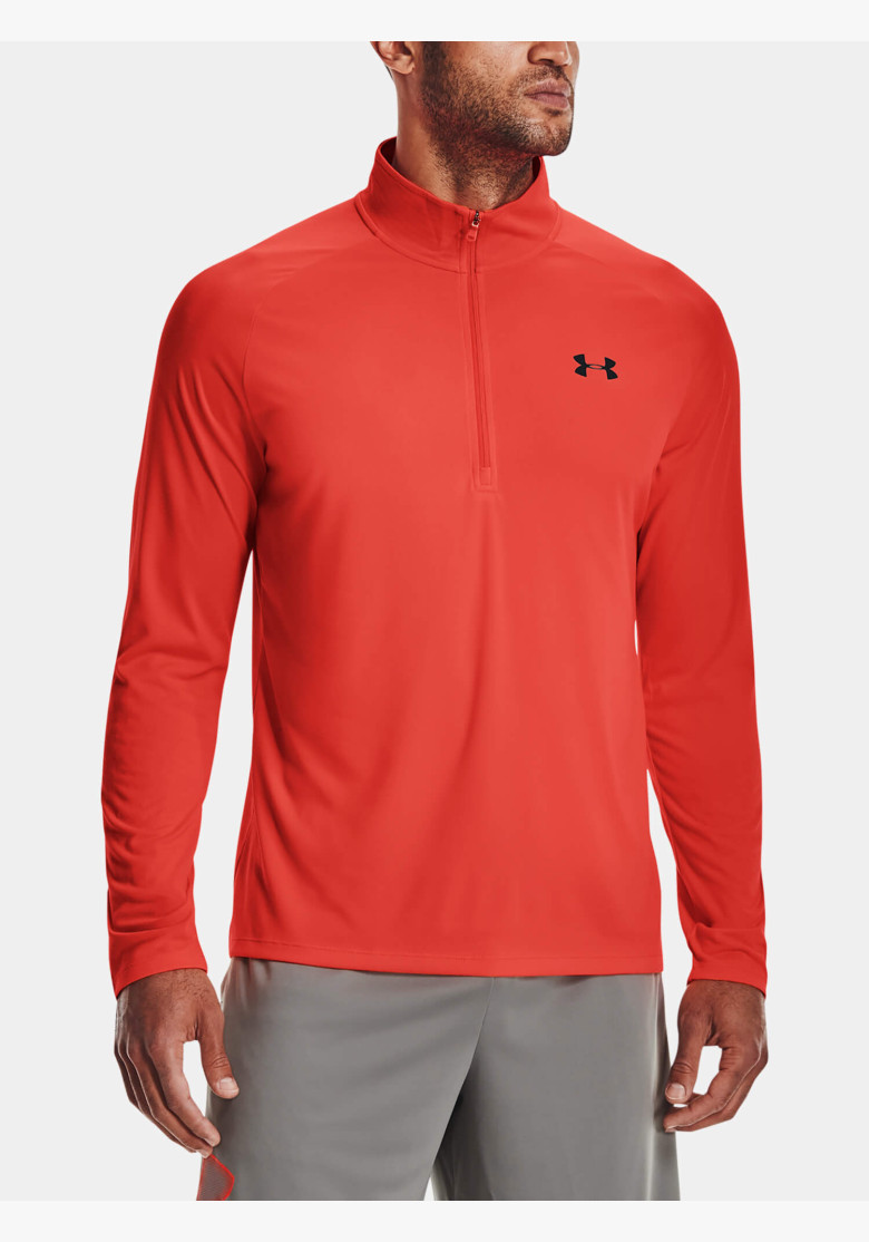 Tričko Under Armour Tech 2.0 1/2 Zip Phoenix Fire